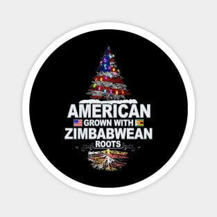 Christmas Tree  American Grown With Zimbabwean Roots - Gift for Zimbabwean From Zimbabwe Magnet